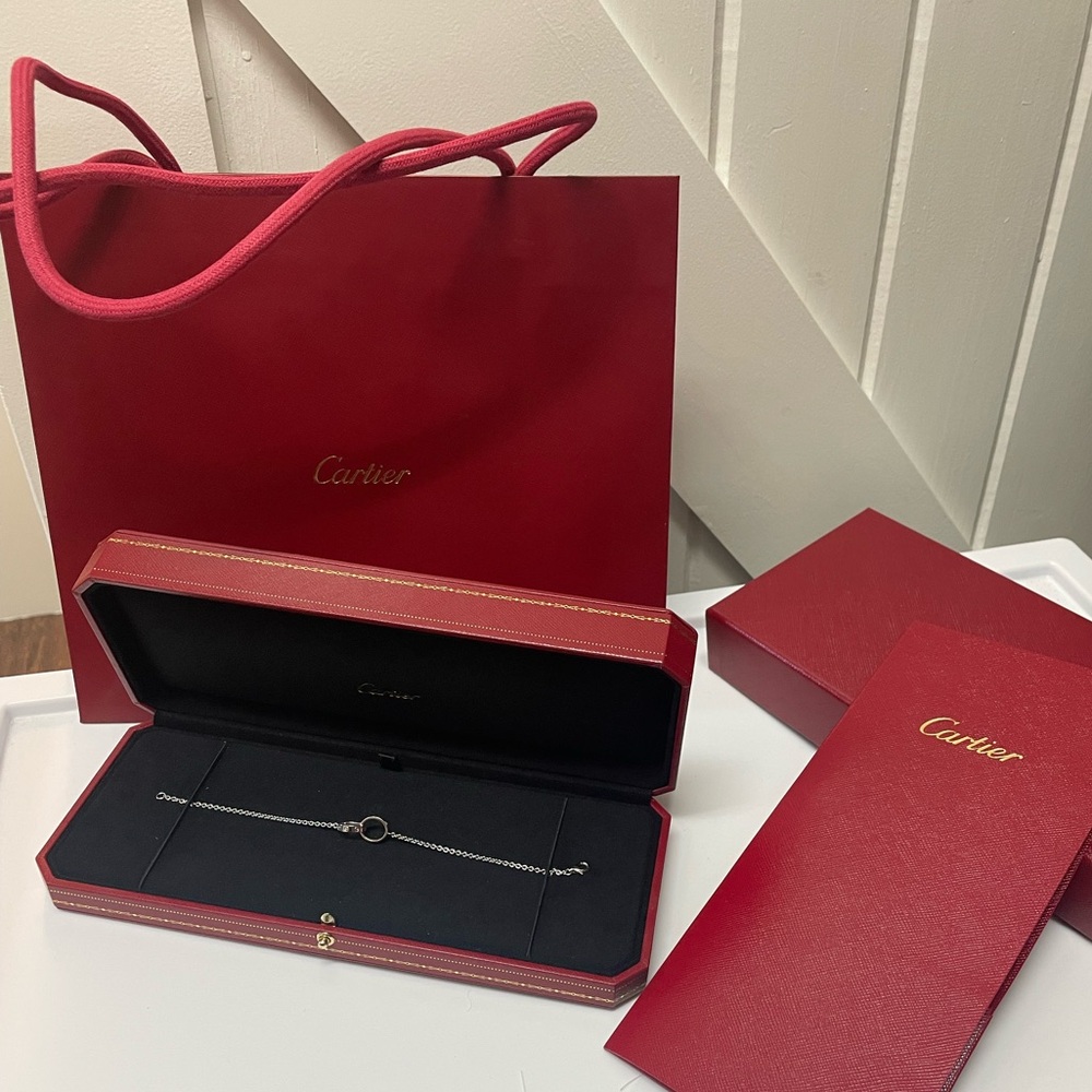 Cartier Silver Bracelet with Red Packaging